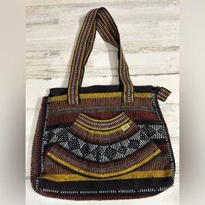 Artesanias Mr Pinzon Woven Tribal Mexican Blanket Purse Shoulder Bag